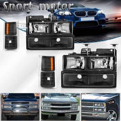 

Headlight Assembly for Chevy CK Series 1500 2500 3500TahoeSuburbanSilverado Crystal Headlamp