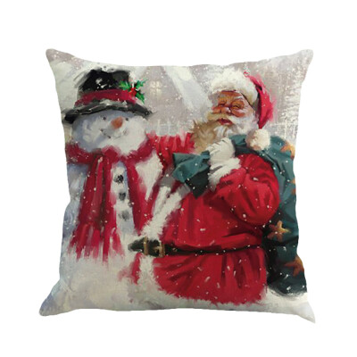 

Siaonvr Christmas Printing Dyeing Sofa Bed Home Decor Pillow Cover Cushion Cover