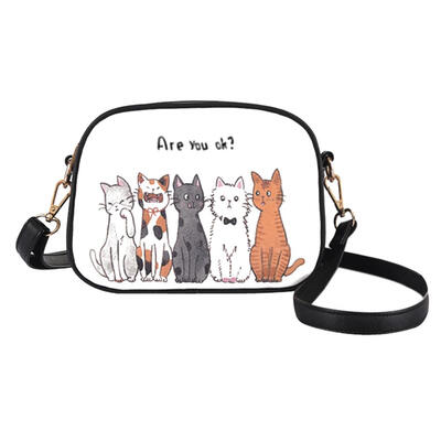 

Women PU Leather Lovely Cartoon Animals Printed Shoulder Crossbody Bag