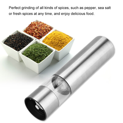 

Greensen Stainless Steel Electric Salt & Pepper Mill Grinder Adjustable Coarseness Battery Power Electric Salt Pepper Grinder