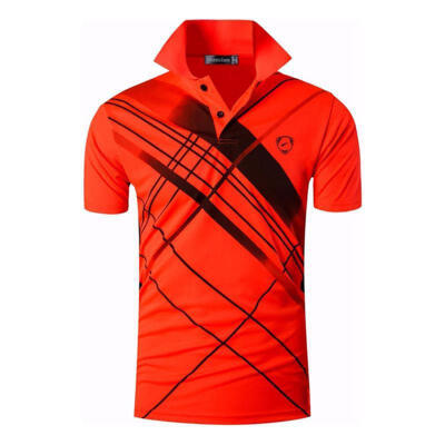 

Mens Sportswear Breathable Quick-drying Short Sleeve T Shirt Summer High Elastic Polo Shirts