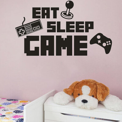 

〖Follure〗Eat Sleep Game Wall Stickers Boys Bedroom Letter DIY Kids Rooms Decoration Art