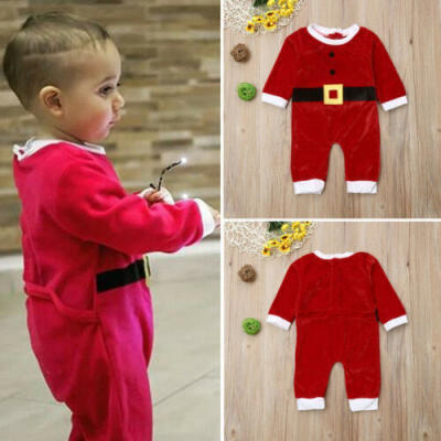 

Christmas Newborn Baby Boy Girl Santa Clothes Set Xmas Romper Jumpsuit Outfit