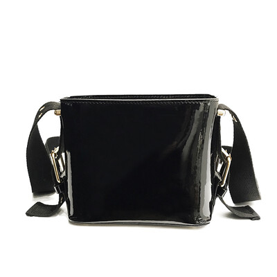 

Bags For Women Girl Fashion Patent Leather Bucket Bags Simple Solid Color Crossbody Shoulder Bag Small