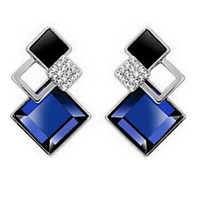 

New Design Design Fashion Women Luxury High-grade Crystal Geometry Rhinestone Earrings