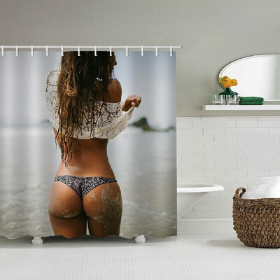 

Shower Curtain Waterproof Polyester Fabric Bath Curtains 12 Grommet Holes Bathroom Curtains for Bathtub Showers