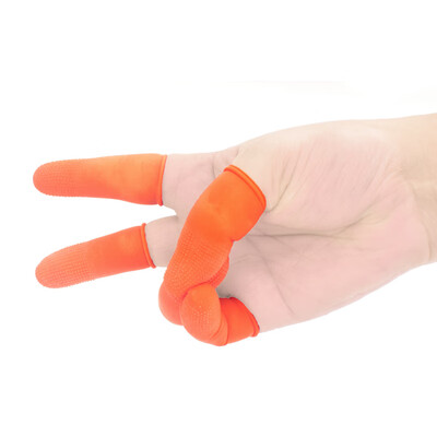 

Fuxing FX562 Latex Finger Set Thicken Wear-resistant Non-slip Rubber Labor Insurance Finger Set Pointing Finger Set Orange Hemp Point -29 Large 100 Pack