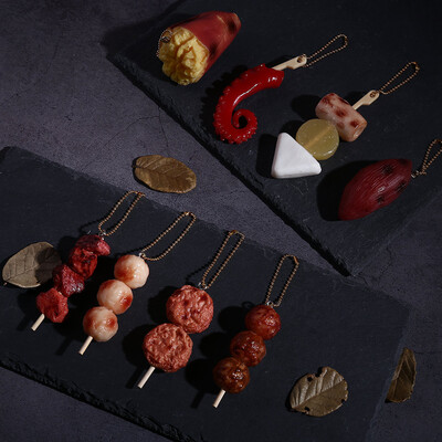 

〖Follure〗15Pcs Pretend Play Simulation Barbecue Pendant Creative Funny Toy Gift