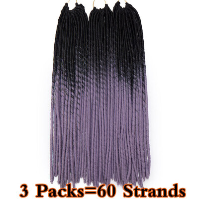 

3 Packs Dreadlocks Crochet Braids Soft Faux Locs Crochet Hair Synthetic Braiding Hair Bomba Goddess Locs Crochet Hair Braids