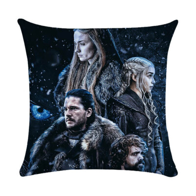 

18" Square Game of Thrones Cotton Linen Home Decorative Throw Pillow Case Cushion Cover 45cm45cm