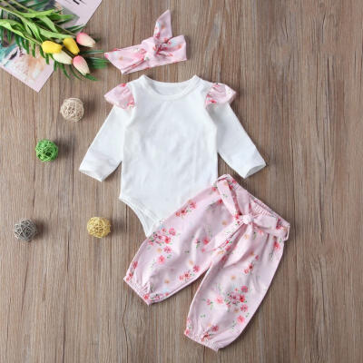 

Toddler Kids Baby Girls Floral Clothes Jumpsuit Romper Bodysuit Pants Outfit Set