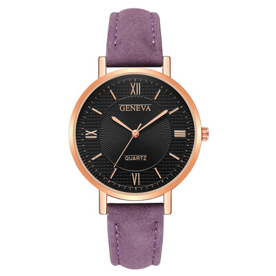 

Geneva Leather Strap Women Watches Bracelet Ladies Clock Hour Quartz Watch Brand Luxury High Quality Casual Dropshipping 233