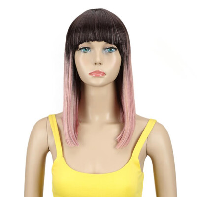 

Noble Short Wigs High Temperature Synthetic Hair Wigs 14 Inch Red Synthetic Wigs 4 Colors Choice Heat Resistant
