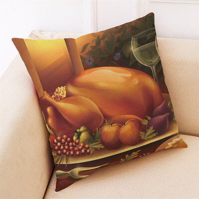 

Tailored Thanksgiving Gifts Pillowcase Harvest Pillow Cover Home Decoration 18x18Inch