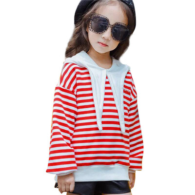 

Toddler Kids Baby Girls Long Sleeve Striped Hoodie Blouse Tops Clothes RD90