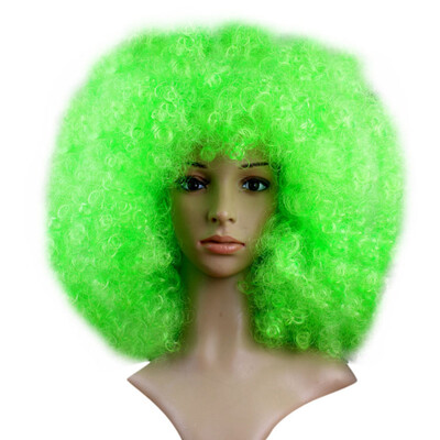 

〖Follure〗Party Disco Funny Afro Clown Hair Football Fan-Adult Afro Masquerade Hair Wig