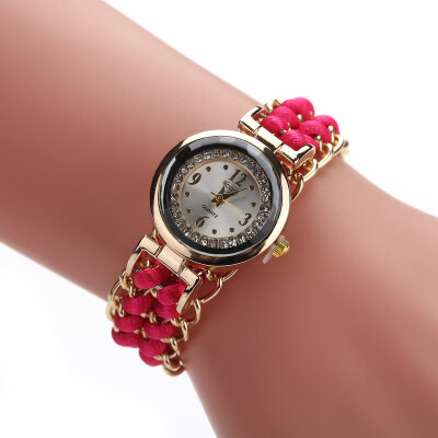 

New creative watch womens pure hand-woven woven rope bracelet bracelet watch wholesale