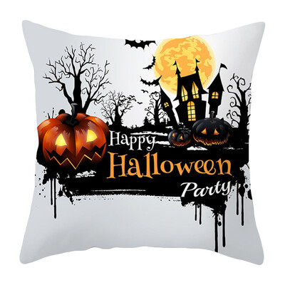

Pillows Cover Decor Halloween Pillow Cases Polyester Sofa Pumpkin Ghosts Cushion Cover Home Decor