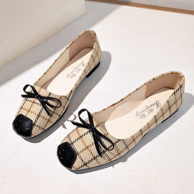 

Single Shoe Girls Spring Shoes Chao Korean version of fairy flat-soled 100 sets of gentle shoes social beans shoes