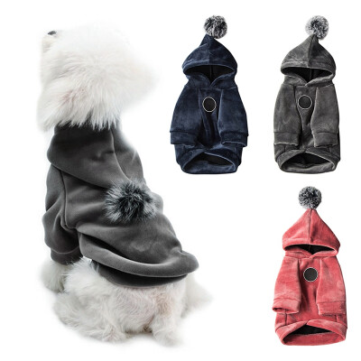 

Winter Dog Clothes Pet Dog Hoodies Coat For Small Dog Autumn Coat Jacket For Yorkie Chihuahua Puppy Warm 2-Legged Clothing