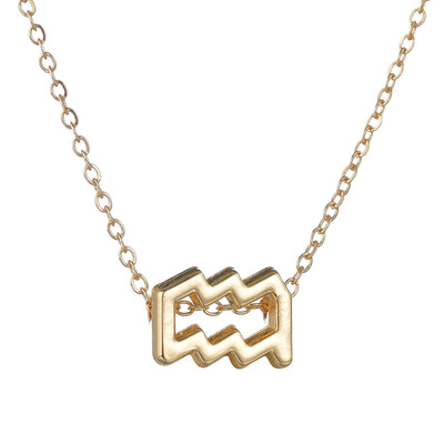 

12 Horoscope Aries Pisces Leo Necklace Gold Silver Color 12 Constellation Necklaces Pendants Choker Necklaces For Women Jewelry