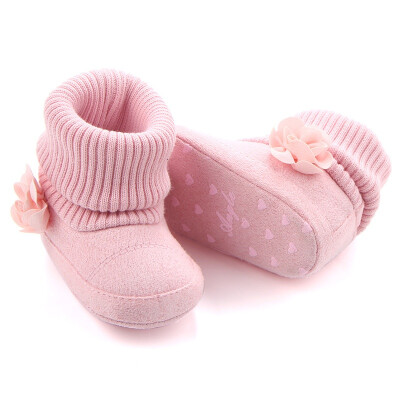 

Autumn Winter Children Shoes Cute Baby First Walkers Kids Newborn Toddler Super Warm Flower Boots