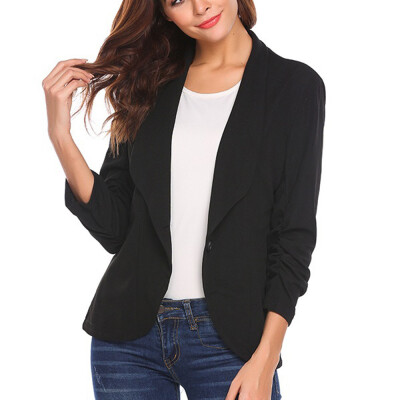 

Roseonmyhand Fashion Women OL Style Three Quarter Sleeve Blazer Elegant Slim Suit Coat