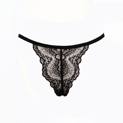 

Women Breathable Underwear Lace Yarn Cutout Perspective Sexy Panties Briefs SXL