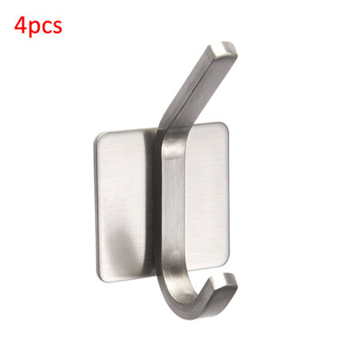

4Pcs Stainless Steel Bathroom Kitchen Towel Clothes Adhesive Hook Wall Hanger