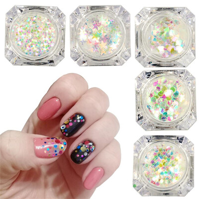 

〖Follure〗DIY Fashion Nail Patch Shiny Rainbow Rays Nail Polish Wave Art Decoration