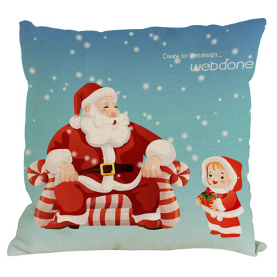 

Gobestart New Christmas Cotton Linen Pillow Case Sofa Cushion Cover Home Decor