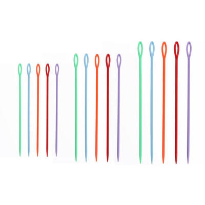 

15pcs Plastic Sewing Needles Set Kids Knitting Education Embroidery Tools