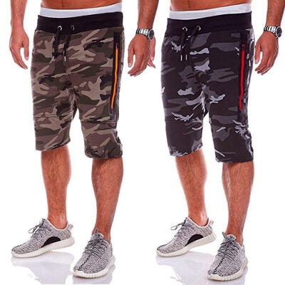 

Men Summer Shorts Army Camouflage Combat Camo Cargo Pockets Short Pants Trousers