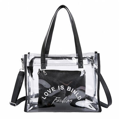 

2pcsset Big Totes Clear Shoulder Handbags Women Clutch Crossbody Bags