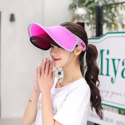 

Hats Female Riding in Summer Sunscreen&Face Shade Korean Version UV Sunscreen Cap Fan Bingbing Same Sunhat