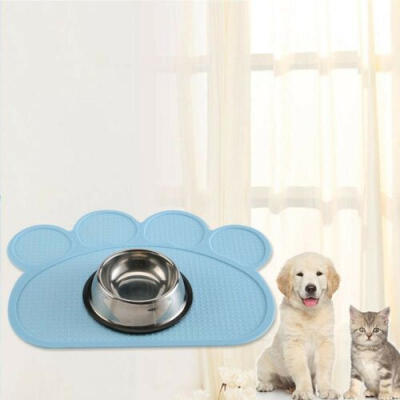 

Pet Puppy Silicone Waterproof Feeding Food Mat Dog Cat Non Slip Bowl Placemat US