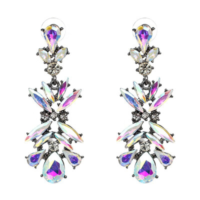 

JURAN 3 Colors 2018 New Arrival Full Crystal Stud Earrings For Women Original Authentic Jewelry Gift Statement Jewelry Q1401-1