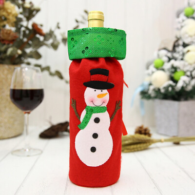 

Toponeto Wine Bottle Cover Bags Decoration Home Party Santa Claus Christmas