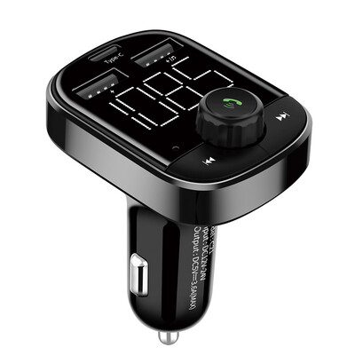 

FM Transmitter Car BT FM Radio Adapter Type-c Fast Charging MP3 WMA Player Dual UBS Car Charger