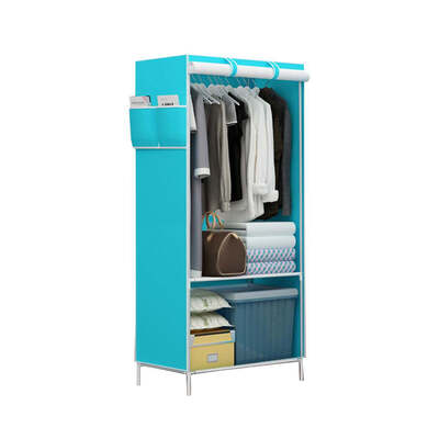 

Portable Non-woven fabric Storage Organizer Single Wardrobe Closet Shoe Rack for StudentsTenants
