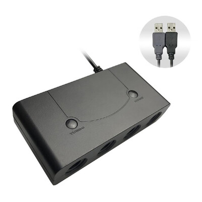 

Durable 4 Port Replacement for NGC Gamecube Controller Adapter Replacement for Nintend Wii U & Switch & PC