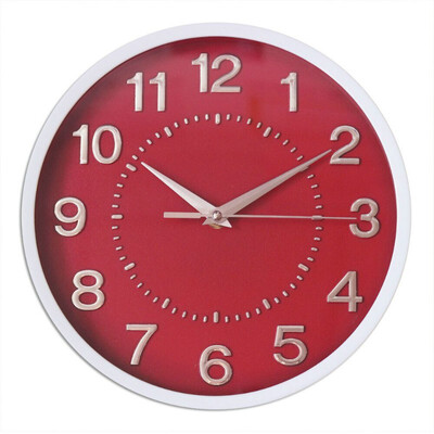 

SAC SMARTEN ARTS 3D digital clock face mute 10" red wall electronic wall clock 2 x AA battery excluding 8806