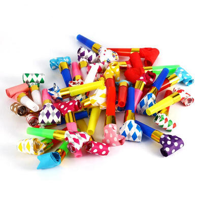 

Greensen 100Pcs Multicolor Childrens Birthday Party Blowouts Nosie Maker Toys Gift Favours Decorations