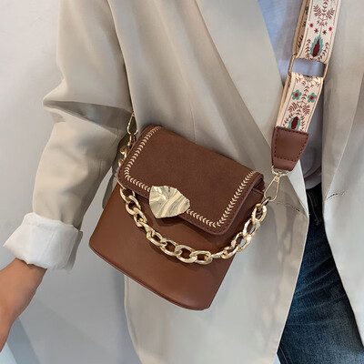 

Female bag 2019 new fashion chain handbag high-grade foreign air bucket Messenger bag wild ins shoulder bag