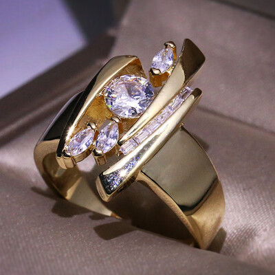 

Exqusite Women Sterling White Sapphire Gemstone Diamond Ring Anniversary Christmas Gift Party Rings