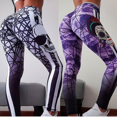

2019 the whole network first new European&American foreign trade geometric lines hoes hips yoga fitness leggings women black X