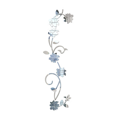 

VINE FLOWERS Wall Decor Removable Acrylic Decal HOME Sticker Art DIY Mural