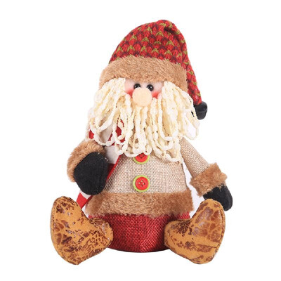 

Christmas Decoration Doll Retro Style Santa Snowman Sitting Pose Doll Window Party Decoration