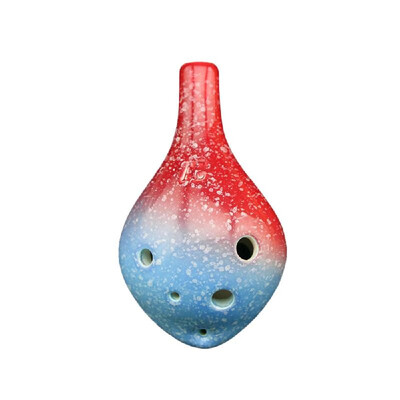 

6 Holes Ceramic Ocarina Alto C Wine Bottle Style Musical Instrument with Lanyard Music Score For Music Lover&Learner
