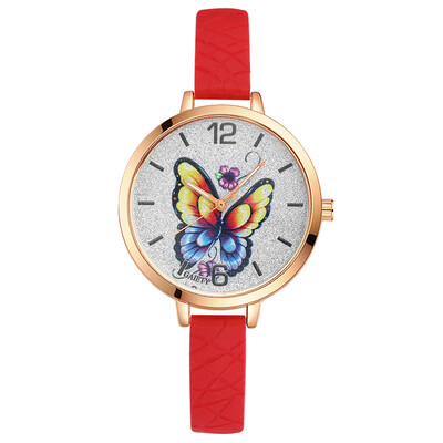 

Watch Butterfly Dial Quartz Watch GAIETY Brand Fashion Watch Silicone Strap